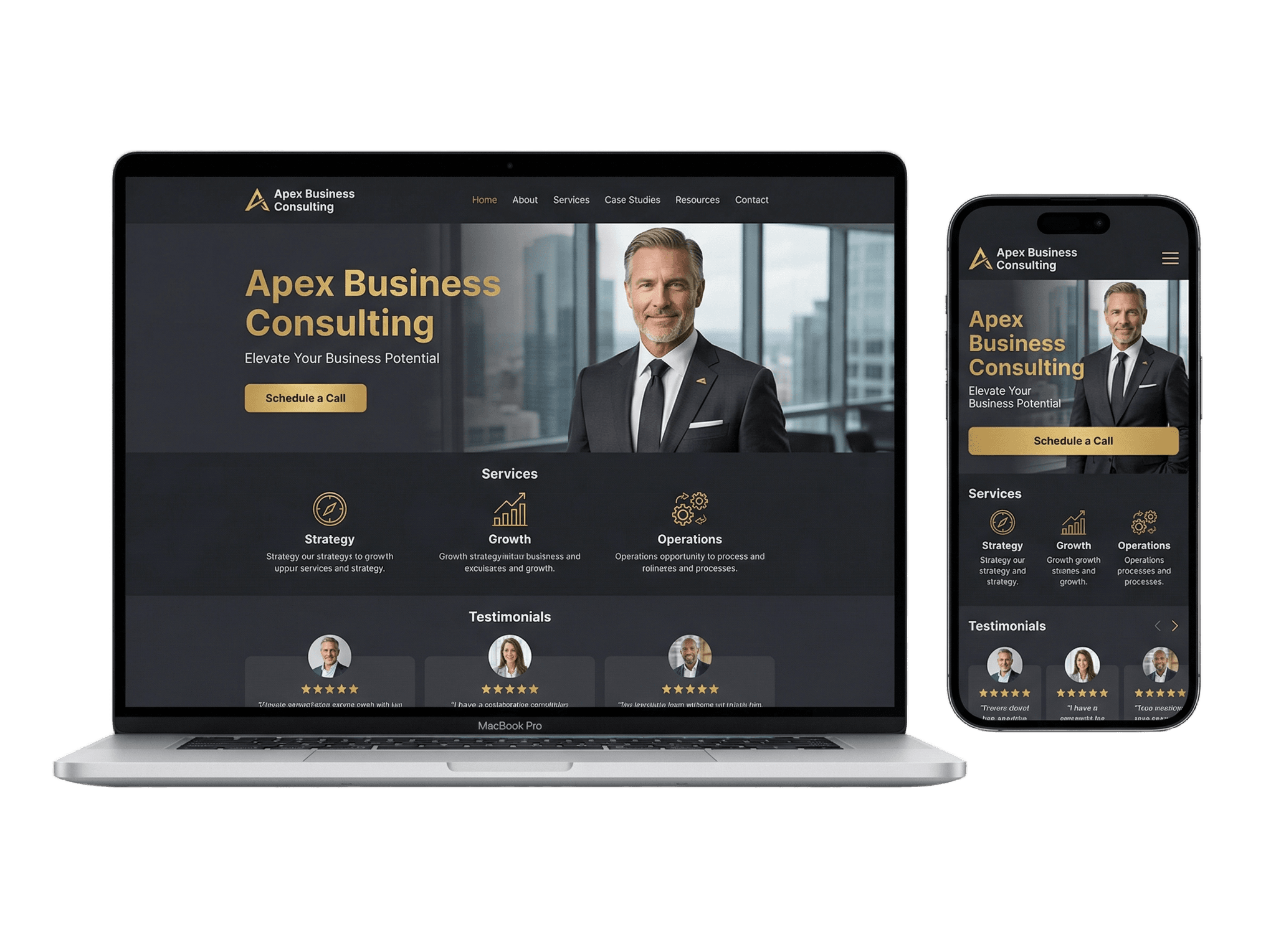 Agency Owner Website mockup